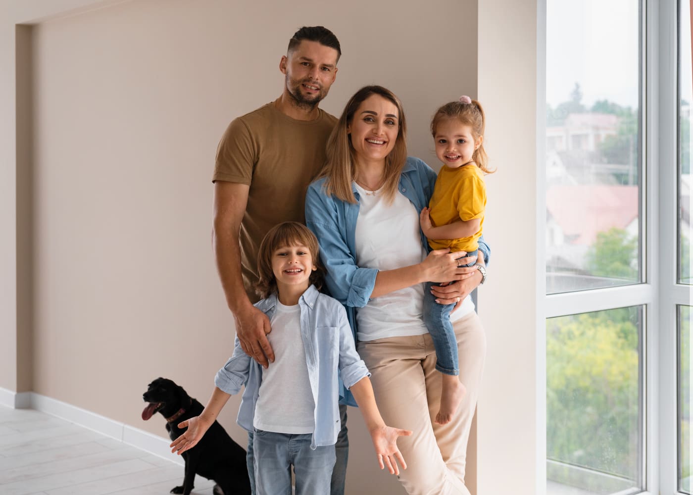 Australian family at home comparing private health insurance cover options